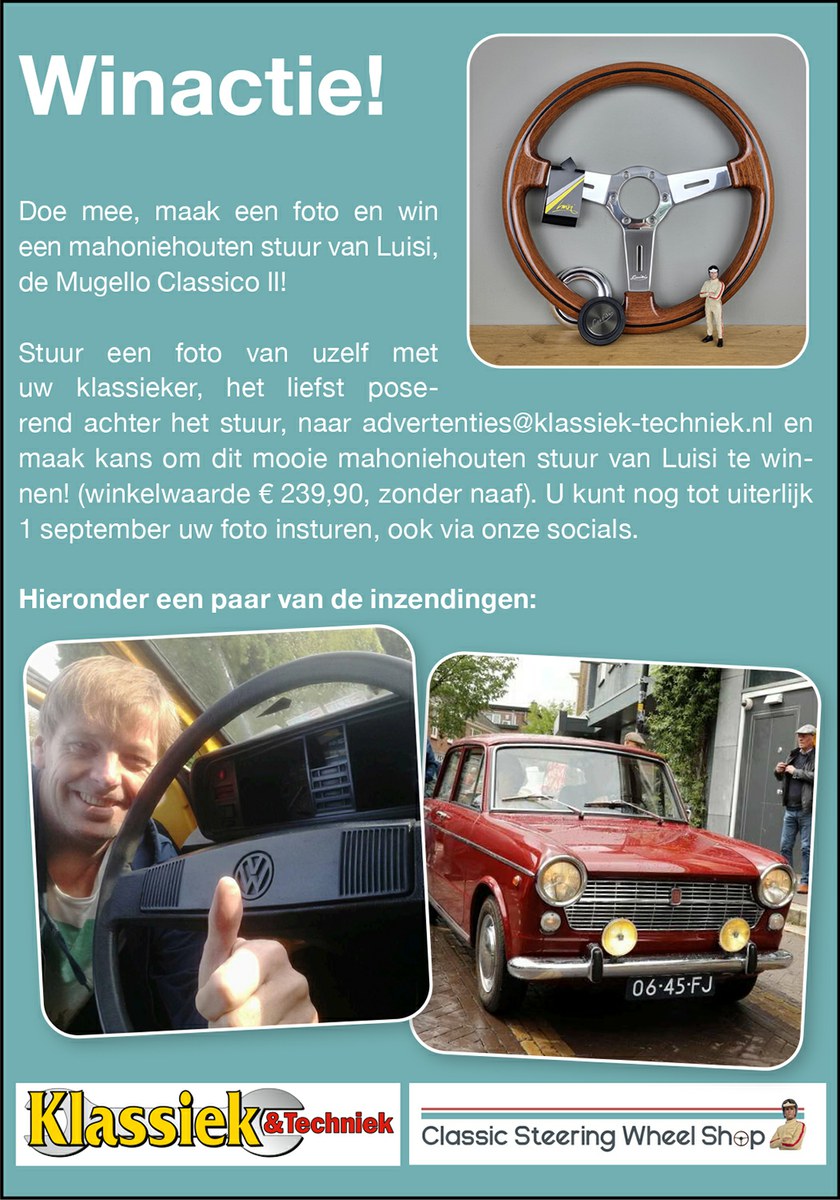 Doe nu nog mee en win een Klassiek stuur